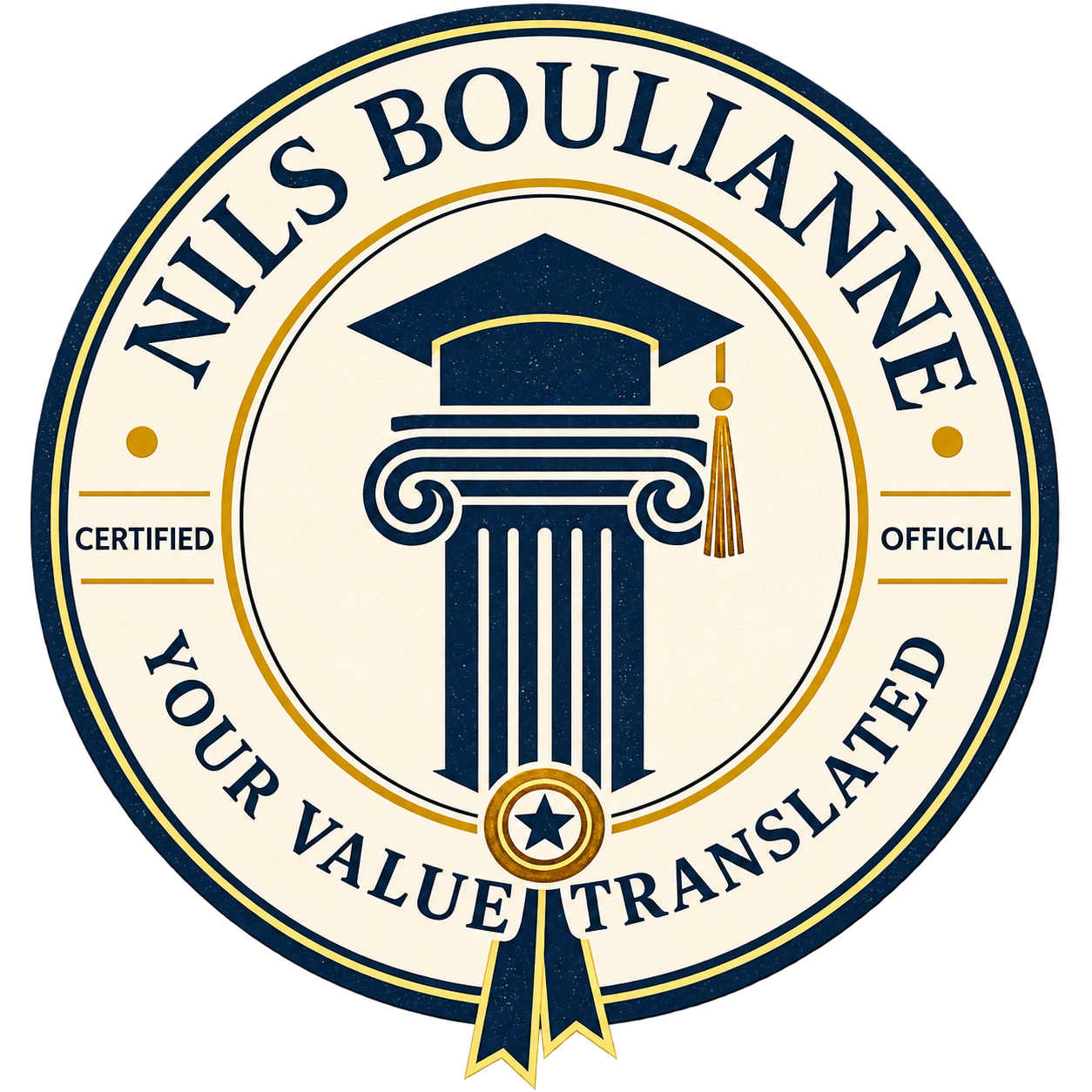 Nils Boulianne, OTTIAQ-certified French-English translator logo